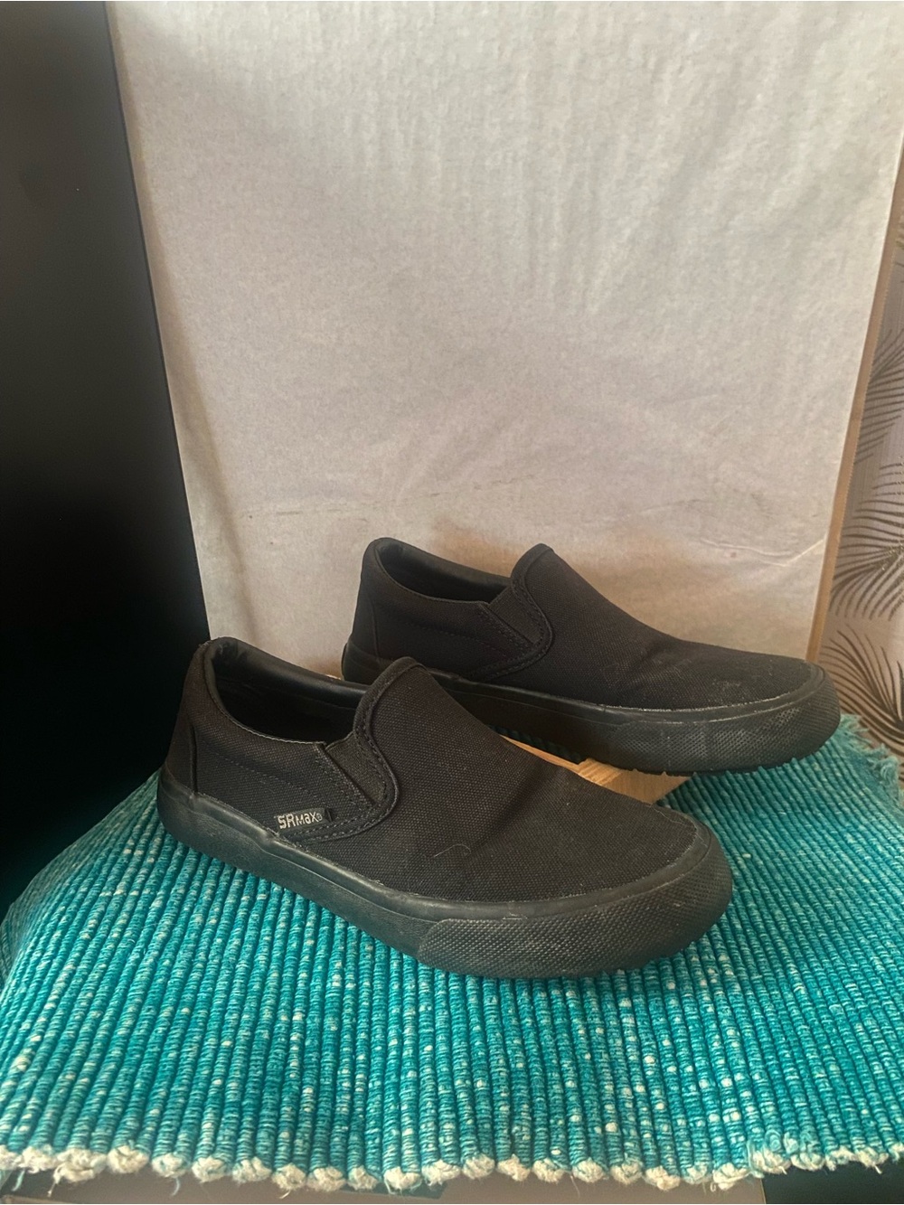 Women’s Black Slip-On Canvas Sneakers
